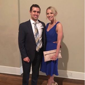 Blue Lulus midi dress